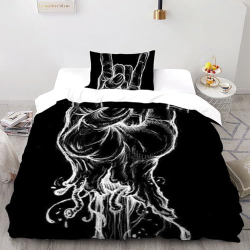 Housse de couette Geste Rock 135x200cm pour le sleep time des adultes