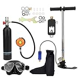 botella snorkel 【Con un manómetro】Cilindro de oxígeno con un medidor de presión, que muestra la cantidad de aire que hay. Con el cilindro de oxígeno, puede respirar aproximadamente 57 bocas de aire en la superficie y aproximadamente 21 veces durante hasta 10 minutos bajo el agua. Este conjunto completo de buceo definitivamente hará su inmersión viaje más seguro y fácil. Le permite una mejor aventura y explorar en el mundo submarino y disfrutar de su viaje de buceo.