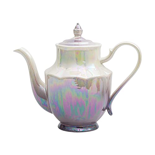 Agyiuns ceramic teapot,Porcelain Tea Pot 37 Oz Teapot with lid for Tea, Milk, Coffee, Flower tea (Purple)