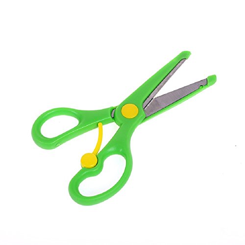 Panlom® Children DIY Safety Scissors Preschool Training Scissors (Green)