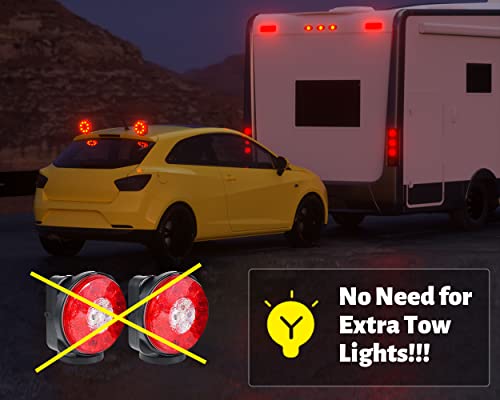 Oyviny Universal Hy-Power Diode Wiring Kit Motorhome RV Towed Vehicle Wiring Diode Kit, 4 Pin Flat Trailer Extension Wire Connects RV to Towed Lighting 4 Diodes Taillight Wiring System - Thumbnail 2