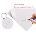 100 Pack Round Key Tags with Split Ring, Tough Plastic Key Tags 1.5 Inch White Key Tags Writable Key Identifiers Tags with 200 Pcs White Label Stickers