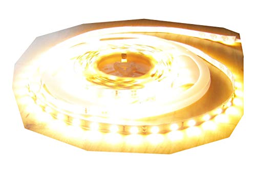 ALEOS. 12200 Lumen 5m X-Ultra-Highpower LED Streifen mit 600 2835 LED's warmweiß warm weiss weiß superhell 24V ohne Netzteil Cover