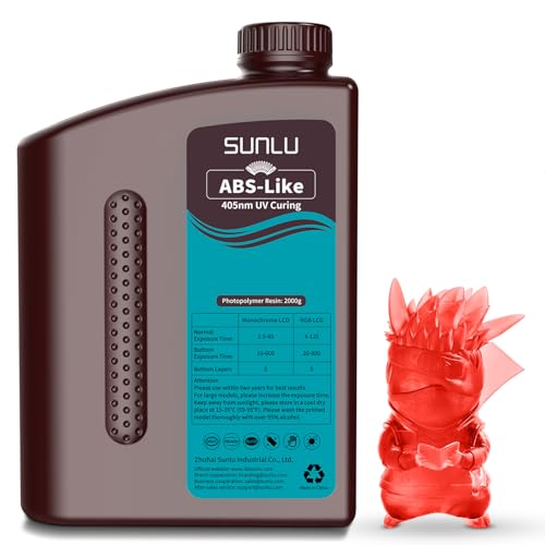 SUNLU 2KG ABS 3Dv^[pA405nm UVd^tHg|}[ 3D LCD/DLP/SLA 3Dv^[pAxƍxA2000G NAbh