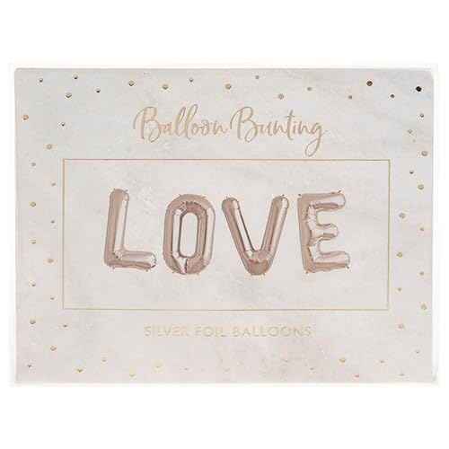 Love Silver Foil Balloon Party Bunting Kit Party Celebration Decorations 62275