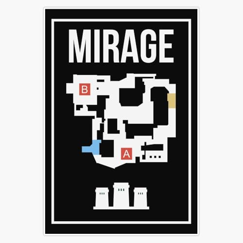 CS GO Mirage Map Art Sticker Decal Laptop Car Window Vinyl 5'
