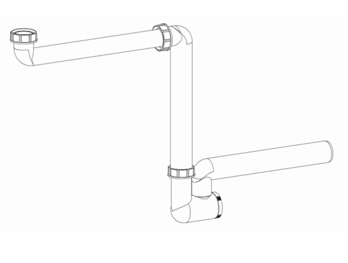Dallmer Raumspar-Waschti.-Möbel-Siphon 1 1/4"xDN 32 | 051103