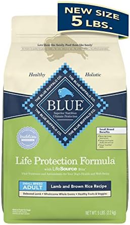 Blue Buffalo Life Protection Formula Natural Adult Small Breed Dry Dog Food, Lamb and Brown Rice 5-lb Trial Size Bag