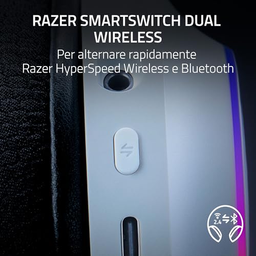 Barracuda X Chroma - Cuffie da gioco wireless multipiattaforma con 6 zone Chroma RGB (SmartSwitch Hyperspeed e Bluetooth, driver da 40 mm, microfono cardioide HyperClear staccabile) Bianco - Cuffia gaming - Immagine 1