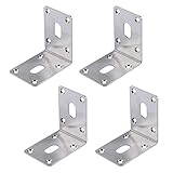 【Material】 Die Winkelverbinder besteht aus hochwertigem Verdicken Edelstahl. Langlebig, rostfrei und nicht leicht zu biegen. Unsere Schwerlastwinkel enormen Belastungen stand.