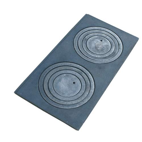 QLS Cast Iron Plate for Oven 2-Hole Kitchen 60 x 30 cm without Fold Cast Iron