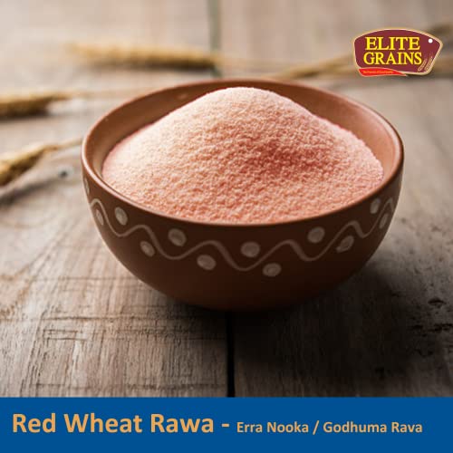Image of Elite Grains Red Wheat Rava /Erra Nooka /Godhuma Rava - 500 Gms