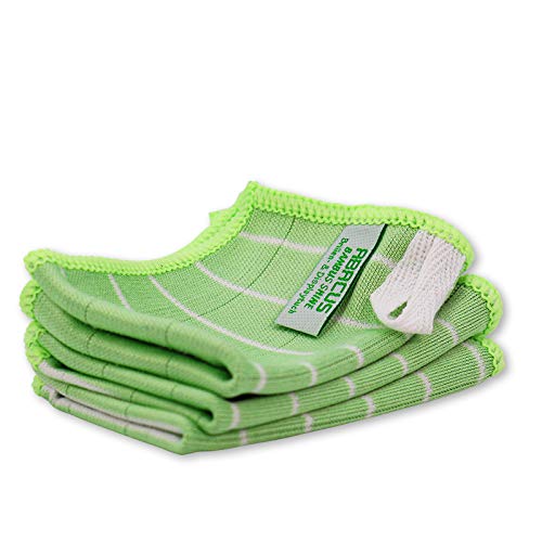 Abacus 6132 Lot de 3 chiffons en bambou 20 x 15 cm