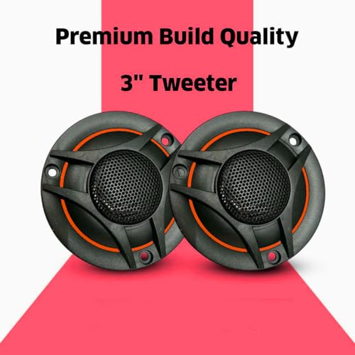 Image of 3'' High Power Piezoelectric Tweeter - 250W RMS / 400W Max - 4Ω - 4kHz-25kHz (Pack of 4)- for Car & Home Audio Systems with Capacitor.