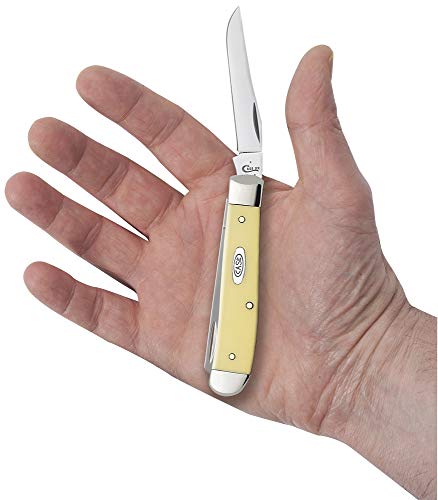 image for CASE XX WR Pocket Knife Yellow Synthetic Mini Trapper Carbon Steel Ite