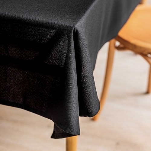 Home Brilliant Black Tablecloth Table Protectors Thick Durable Table Cloth for Dining Table Patio Table Halloween Table Cloths Rectangle 55x72 Inch - Image 4