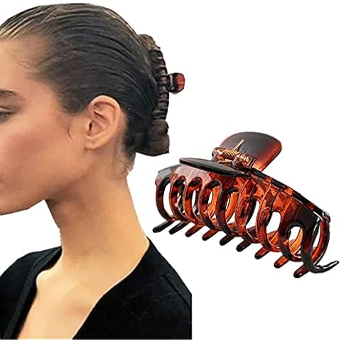 1PC Solid Color Claw Clip Large Barrette Crab Hair Claws Bath Clip Ponytail Clip For Women Girls Hair Accessories Gift (J) Cover