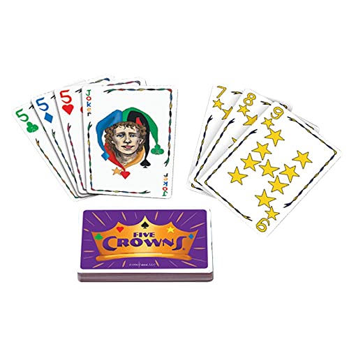 Image of Awestuffs Family Board Games for Adults and Kids - Ages 8 and up, 2 to 8 Players (Five Crowns)