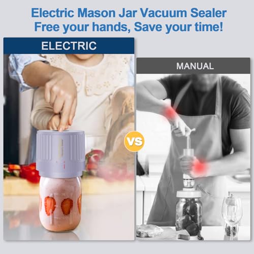 Image of LOVE MOMENT Electric Mason Jar Vacuum Sealer Kit - Purple
