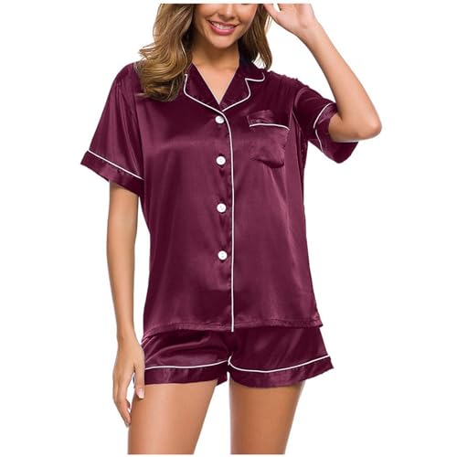 Pyjama en satin de soie au toucher doux et finitions raffinées