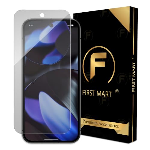 Image of FIRST MART Borderless Matte Tempered Glass for Google Pixel 9 & Pixel 9 Pro | Anti-Glare, Anti-Fingerprint, Full Adhesive, Smooth Touch, Case-Friendly | Pack of 1