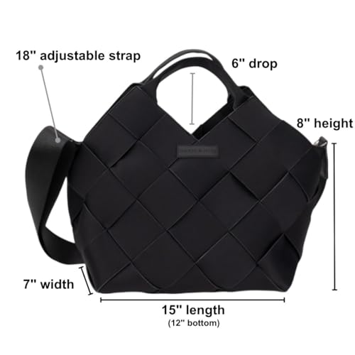 Bolso Tote Parker & Hyde para mujer con bandolera y pouch miniatura 4