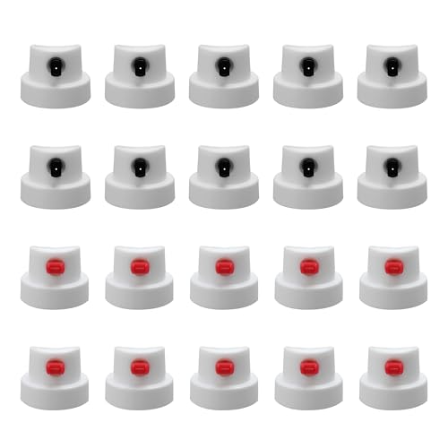 Montana Cans Flatjet Cap Wide - Pintura en aerosol para latas femeninas, suministros de arte de graffiti, boquilla de lata de aerosol, paquete de 20, boquillas de pintura en aerosol