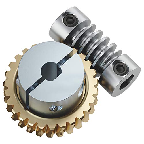 27:1 Worm Gear Set (1/4" Bore Worm, Hub Mount Worm Gear)