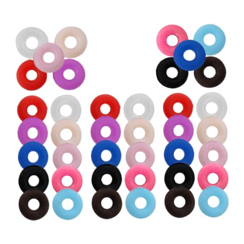 ibasenice 100pezzi Stopper Antiscivolo Per Creazione Gioielli Anelli Fissaggio Per Bracciali e Collane Colori Differenti Accessori Versatili e Pratici