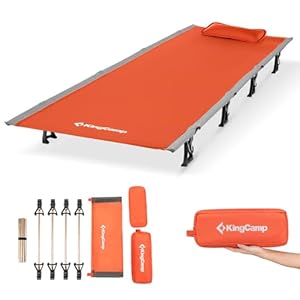KingCamp コット 国際デザイン大賞 キャンプコット 簡易 コンパクト 折りたたみ ベッド 超軽量 航空アルミ 5色 収納袋付き 防水 通気性