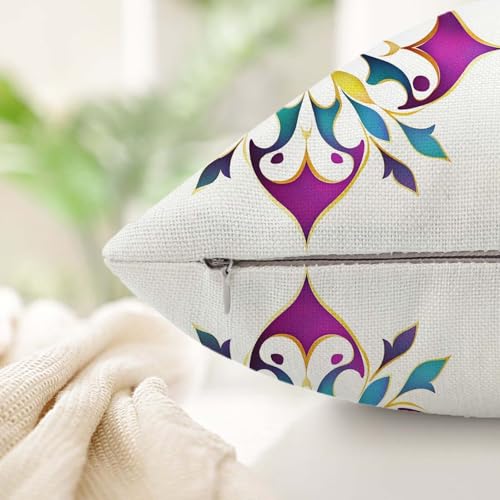 Housse coussin 60x60cm violette imperméable pour salon de jardin