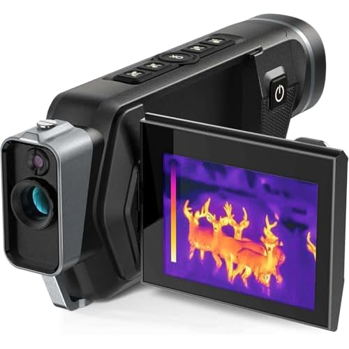 Teslong 2 in 1 Thermal Monocular 256x192, 11mm Focal Lens Thermal Imaging Camera with 3.5 Inch Screen for Hunting, Outdoor Camping, Travel, Inspection for Circuit Break, Leak