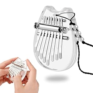 VIVP 8 Keys Mini Kalimba Thumb Piano Crystal Clear Acrylic Finger Piano Portable Marimba Musical Handmade Instruments…