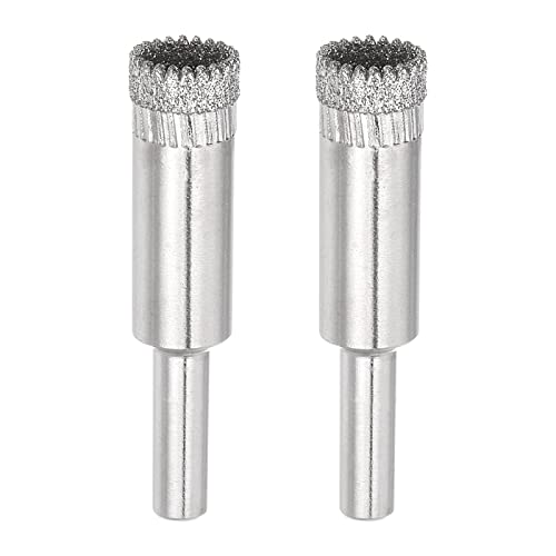 sourcing map 2 brocas de diamante de 11 mm, sierra perforadora de núcleo hueco dentada para vidrio, cerámica, porcelana, azulejos de mármol