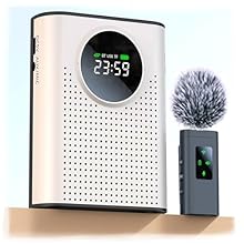 Wireless Freedom & Effortless Use: This portable PA system features a true wireless clip-on lavalier microphone with instant 2.4G automatic pairing—simply switch on to connect. The magnetic, ultra-lightweight design ensures all-day comfort for teache...