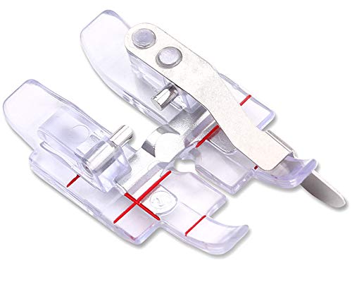DREAMSTITCH 820881096 Snap On Clear 1/4" (Quarter Inch) Presser Foot w/Guide for Pfaff Sewing Machine Group C,E,G,J,k Model - 820881096