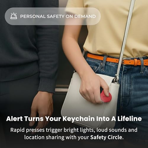 Image of Pebblebee Clip 5 | Rechargeable Bluetooth Tracker Tag for Keys | Alternative to Air Tag & Android Trackers | 130 dB Siren, Bright LED Strobe, 12-Month Battery, Alert Safety Mode | Hot Coral