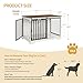 Hzuaneri Hundekäfig Möbel, 100cm hundebox für zuhause, Schiebetüren, 2 Tür, Moderne hundebox Holz Indoor für kleine/mittlere/große Hunde, Hundekäfig für Zuhause, 100 x 60 x 68 cm, Weiß Braun