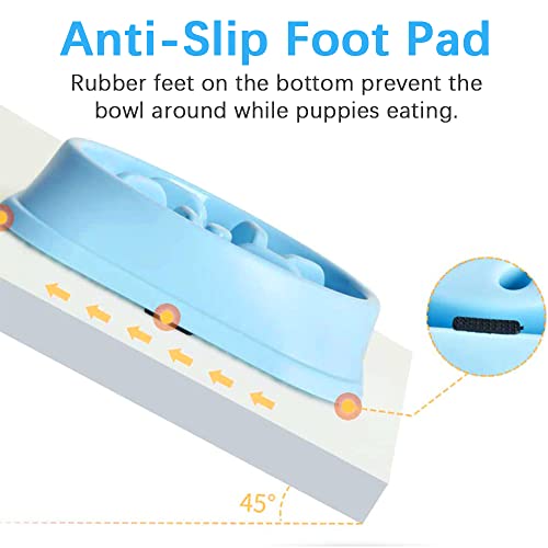 Dog Slow Feeder, rutschfestes Puzzle-Haustier Langsamere Futterfütterungsgerichte, langlebig, um Erstickungsgefahr zu vermeiden, Grün