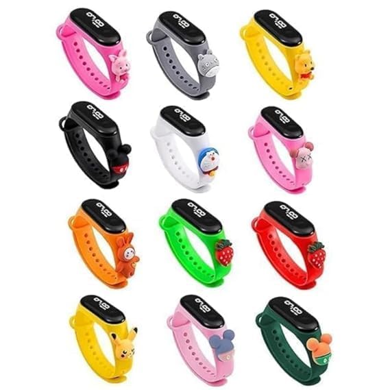 RAHI INDIA Colorful Cartoon Character Digital Watches for Kids with Polka Potli Bag Pack Of 12 Pcs,Led Watch Return Gifts Digital Wrist Watches Best Birthday Return Gifts, Watch (B0D5YHYHLT) Amazon Price History, Amazon Price Tracker