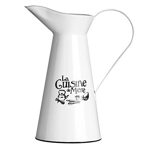 PREMIER Housewares 0509896 La Cuisine De Mere Caraffa, Smalto, Bianco