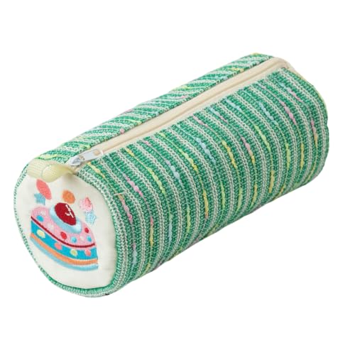 Image of Green Strawberry Cake Pencil Pouch for School Girls, Large Capacity Cute Pencil Case, Stationery Organizer | Spacious Storage | Lightweight | Multi-Use | Aesthetic | College Ready