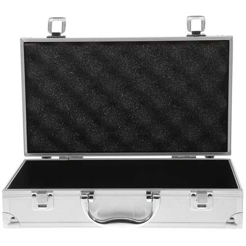 BUGUUYO Caja de Herramientas de Aluminio Portátil con Interior de Esponja para Protección Maletín Resistente Multiusos para Almacenamiento Médico Herramientas y Cosméticos