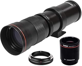 High-Power 420-1600mm f/8.3 HD Manual Telephoto Zoom Lens for Canon EOS 80D, EOS 90D, Rebel T3, T3i, T5, T5i, T6i, T6s, T7, T7I, T8I, SL3, EOS 70D, EOS 5D, EOS5D IV, EOS 6D II, EOS 7D II SLR Cameras