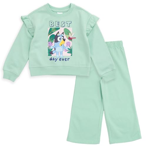 Bluey Fleece Sweatshirt and Jogger Pants Outfit Set Infant to Big Kid Sizes (12 Months - 14-16)