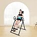 LOHISHILO Inversion Table Foldable Therapy Hang Back Pain Ankle Relief Gravity Fitness, for Muscle Tension, Spasm, Herniated Discs, Sciatica, Degenerative Disc Disease (Inversion Table Black)