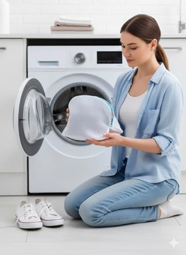 Image of 2 PCS Laundry Bag for Shoes, Lingerie Etc., Mesh Laundry Bag with Zipper for Sneakers, Running Shoes, Socks, Bra, Delicates and Toys Etc.