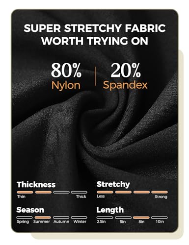 Buauty Biker Shorts Women 8 Inch Inch High Waisted Tummy Control Yoga Stretchy Shorts Athletic Running Workout Leggings One Pockets Spandex Soft Compression Shorts Tights Knee Length Ladies 2 Pack Black thumb #2