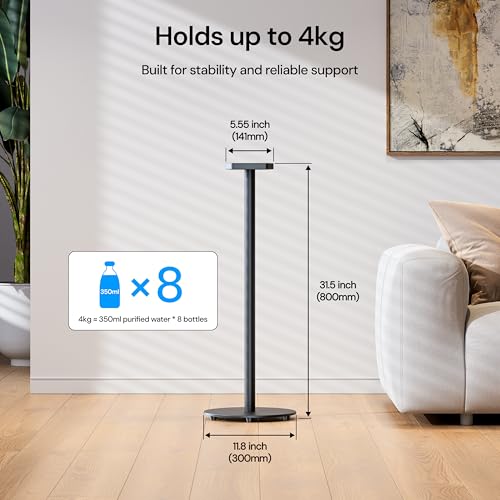 Image of ThunderBeat Speaker Stand - Quick Setup, Anti-Tip Base, Holds Up to 4kg, Tool-Free Design for Home Theater & Wireless Surround Systems (1 Pair)