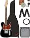 Fender Squier Affinity Telecaster Bundle with Frontman 10G Amplifier, Gig Bag, Instrument Cable, Tuner, Strap, Picks, and Austin Bazaar Instructional DVD - Black